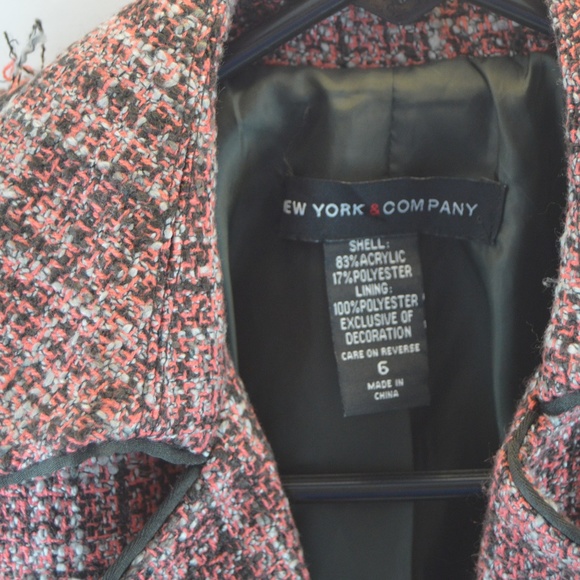 NEW YORK & COMPANY Fringe Tweed Blazer - Picture 7 of 7